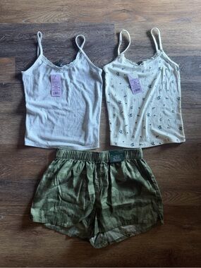 Wild Fable Fold over Floral camo PJ set